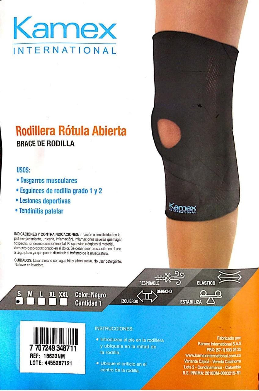 Rodillera Ajustable Rótula Abierta Anatómica - Líneas Hospitalarias,  Ortopédicas