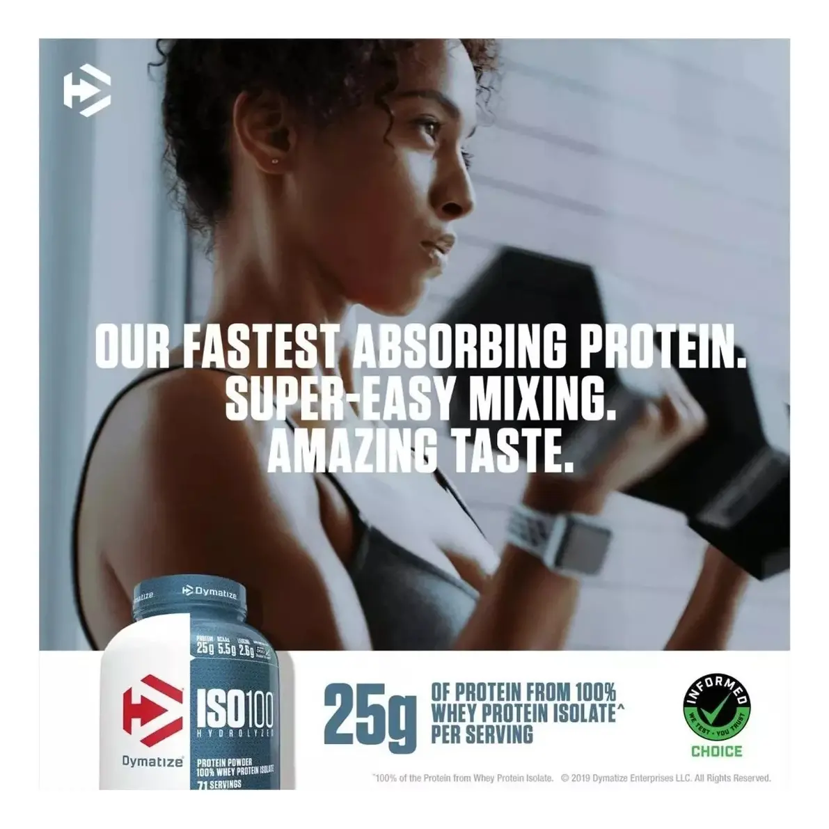 Proteina Iso 100 Dymatize Hydrolized X3lb - Image 3